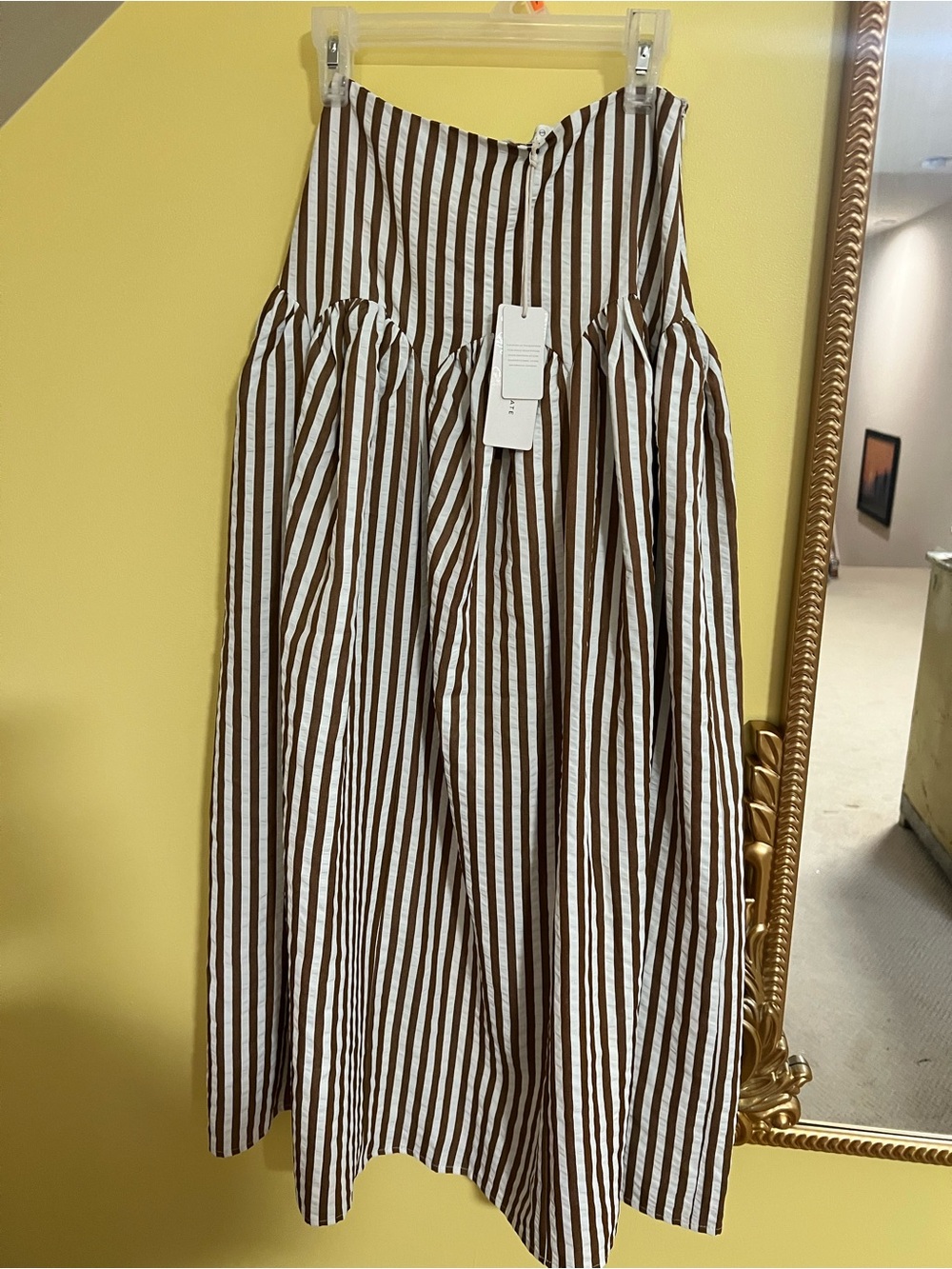 Altar'd State Brown and White Striped Girls' Skirt